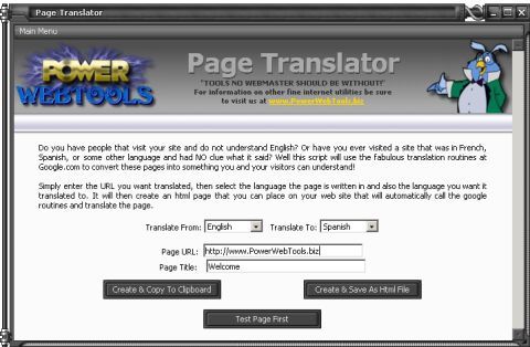 PageTranslator Screenshot